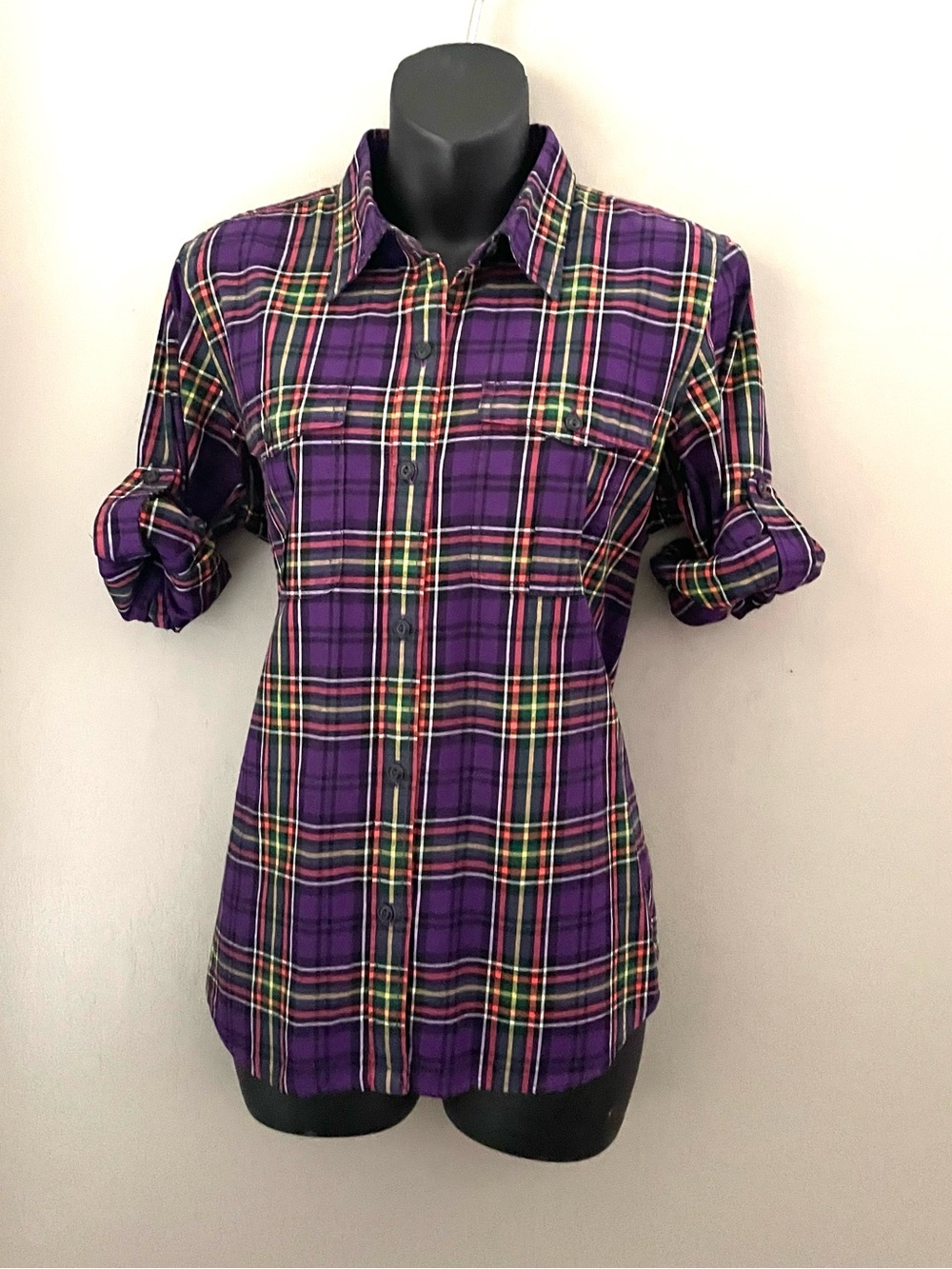 Lauren Ralph Lauren Purple Plaid Button Down Shirt